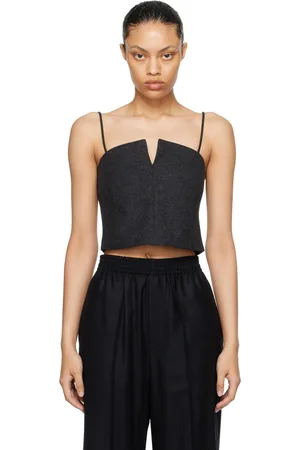 Auralee Camisole grise à pinces