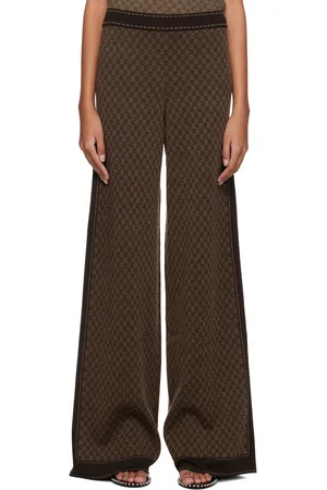 Balmain Pantalon de détente brun à monogrammes