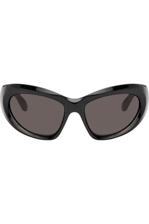 Balenciaga Lunettes de soleil enveloppantes D-Frame noires