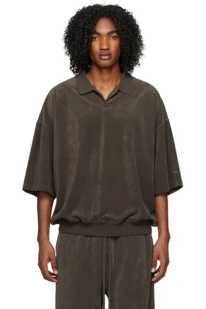 FEAR OF GOD Polo gris à bouton unique