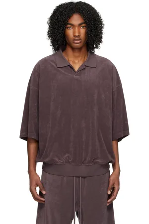 FEAR OF GOD Polo mauve à bouton unique