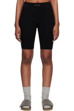 FEAR OF GOD Short noir en tricot côtelé