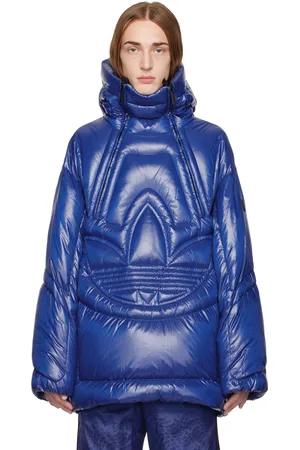 Moncler Blouson Chambery bleu rembourré en duvet - Moncler x adidas Originals