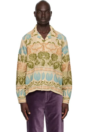 BODE Chemise beige à motif fleuri