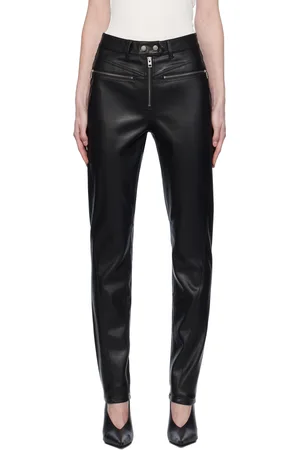 KSUBI Pantalon Vivienne noir en cuir synthétique