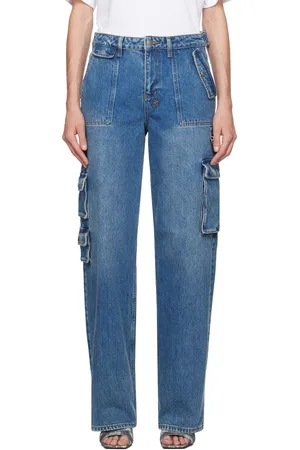 KSUBI Jean cargo Stealth bleu à taille basse