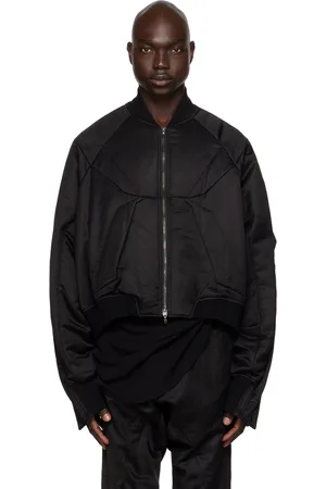 JULIUS Blouson aviateur noir à coutures asymétriques