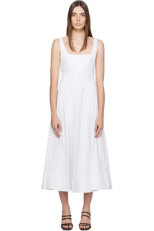 Staud Robe midi Wells blanche