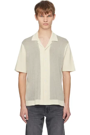 RAG&BONE Chemise Harvey blanc cassé et noir
