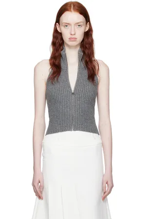 Fax Copy Express Gilet gris à dos ouvert