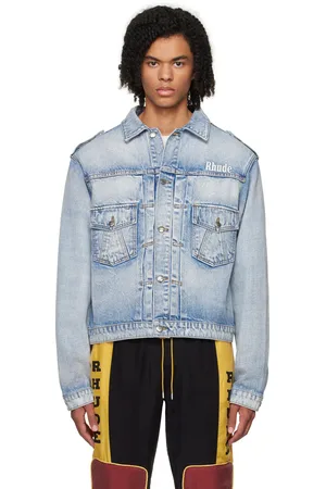 Rhude Blouson bleu en denim édition Automobili Lamborghini