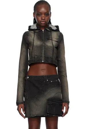 lesugiatelier Blouson Silhouette noir en denim