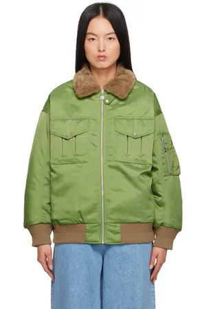 Nike Blouson aviateur vert à glissière