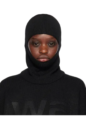Alexander Wang Passe-montagne noir à logo gaufré
