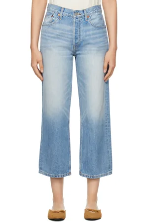 RE/DONE Jean enduit bleu