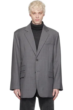 Helmut Lang Veston surdimensionné gris