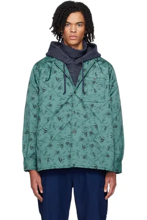 Beams Blouson matelassé vert