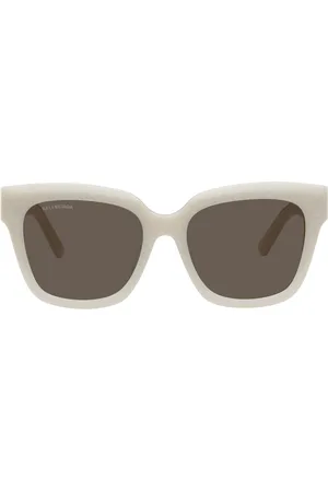 Balenciaga Lunettes de soleil carrées blanches
