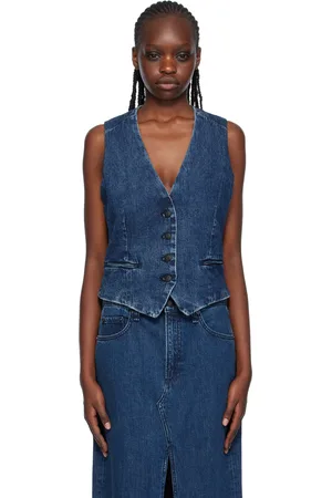 RAG&BONE Gilet Priya bleu marine en denim