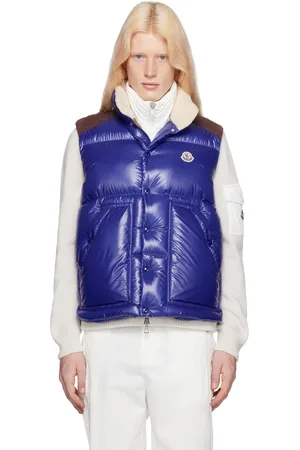 Moncler Veste Ardeche bleue rembourrée en duvet