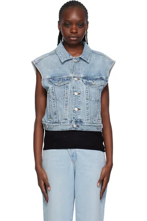 AGOLDE Veste Charli bleue en denim