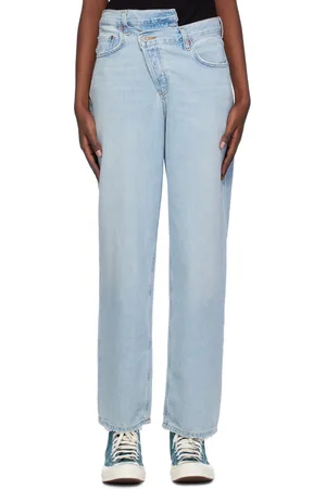 AGOLDE Jean surdimensionné bleu à taille entrecroisée