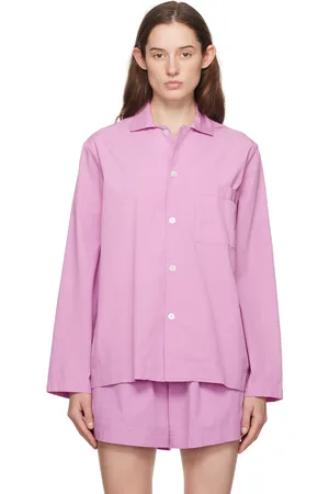 Tekla Chemise de pyjama à manches longues mauve