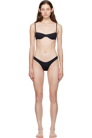 Haight Ensemble de haut de bikini rétro et culotte de bikini Leila noirs