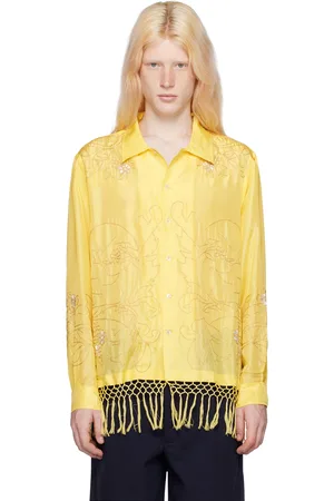 BODE Chemise Paquerette jaune à frange