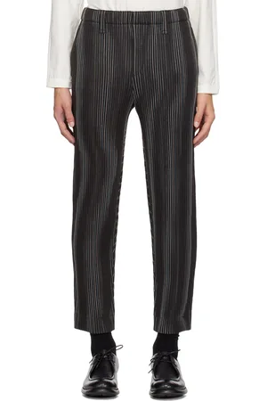 Issey Miyake Pantalon plissé brun