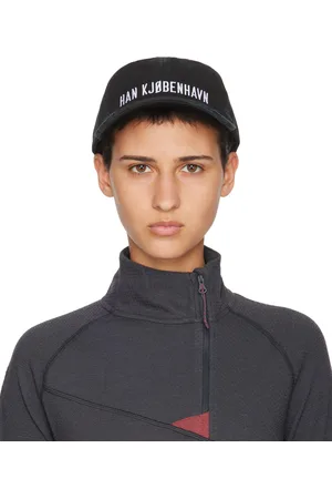 HAN Kjøbenhavn Casquette noire à effet usé et à logo