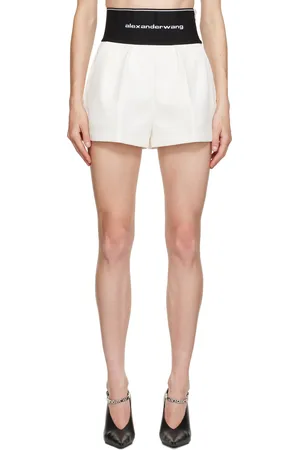 Alexander Wang Short blanc à taille haute