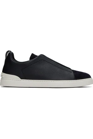 Ermenegildo Zegna Baskets Triple Stitch bleu marine