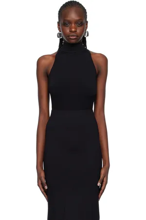Alaïa Justaucorps noir à col cheminée