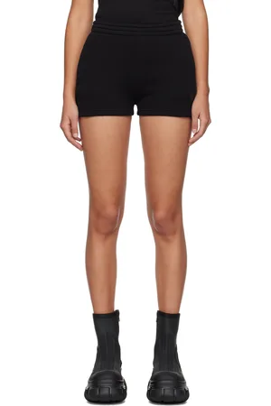 Alexander Wang Short noir à logo matelassé