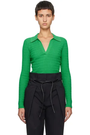 3.1 Phillip Lim Polo vert en point nid d