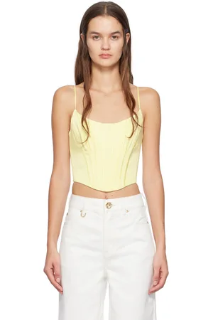ZIMMERMANN Camisole jaune à encolure arrondie