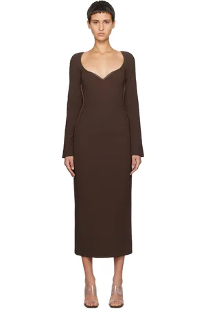 Paris Georgia Robe midi Fabienne brune