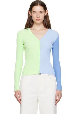 Staud Cardigan Cargo vert et bleu