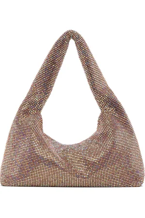 KARA Mini sac rose en filet à ornements en verre taillé