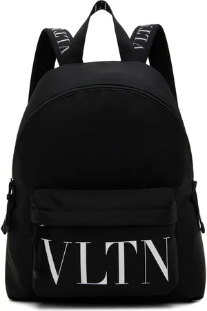 VALENTINO GARAVANI Sac à dos noir en nylon à logo VLTN