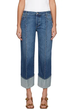 Bottega Veneta Jean incurvé bleu