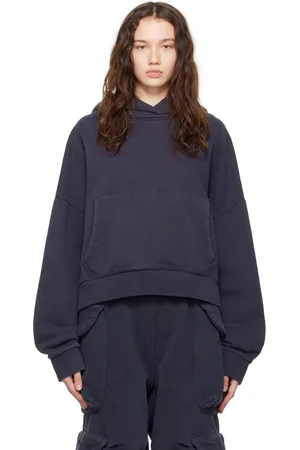 Entire Studios Pull à capuche épais bleu marine