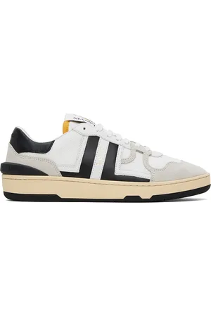 Lanvin Baskets Clay blanc et noir