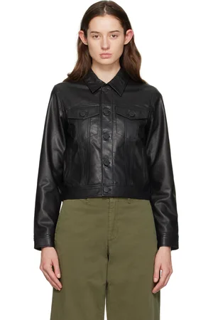 RAG&BONE Blouson Debbie noir en cuir