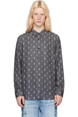 KSUBI Chemise Downtown grise à images