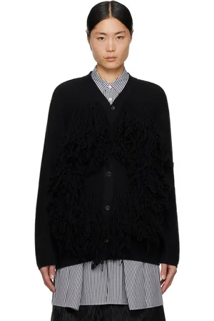 Comme des Garçons Cardigan noir à franges