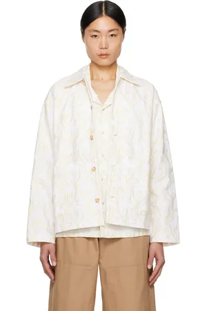 COMMAS Blouson blanc cassé à motif graphique brodé