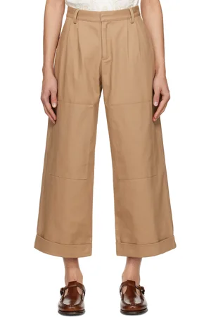 COMMAS Pantalon taupe à empiècements