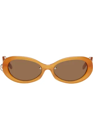 Justine Clenquet Lunettes de soleil Drew orange exclusives à SSENSE
